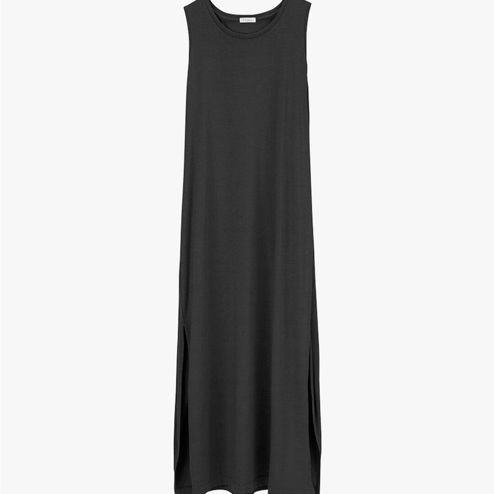 Cuyana Drape Back Dress in Black - Picture 3 of 7